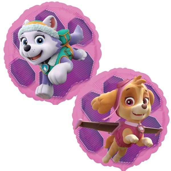 Tussendoortje haag Altaar Folieballon Paw Patrol roze - De Ballonvouwer